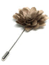 Amour Flower Lapel Pin, Sand Bronze